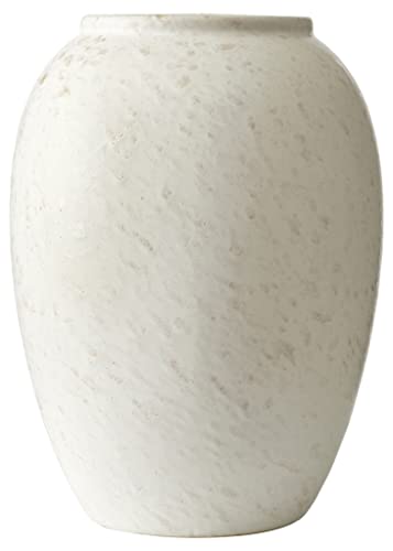 BITZ Vase aus Steingut/Keramik, Durchm. 13 cm, Höhe 20 cm, Matt Creme von BITZ
