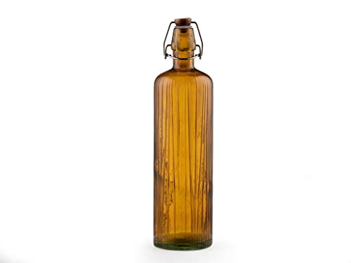 BITZ - Wasserflaschen - Flasche - KUSINTHA - Bügelverschluss - Glas - 1,2 l - Bernstein von BITZ
