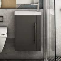 Badezimmerschrank Badmöbel Set 44x23x60cm Waschtisch mit Unterschrank Soft Close Anthrazit Badezimmerschrank Badmöbel Set 44x23x60cm Waschtisch mit Unterschrank Soft Close Anthrazit von BIUBIUBATH