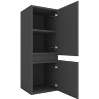 Biubiubath - Midischrank Hängeschrank Soft-Close Badschrank Badezimmer Schrank Anthrazit Matt 83 cm von BIUBIUBATH
