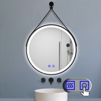 Biubiubath - led Rund Spiegel Badspiegel mit Beleuchtung Badezimmer Spiegel mit Beschlagfrei 3 Lichtfarbe dimmbar Speicherfunktion Wandspiegel mit von BIUBIUBATH