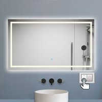 LED Badspiegel mit Beleuchtung 110x70cm Badezimmer Spiegel mit 3 Lichtfarbe Dimmbar Beschlagfrei Speicherfunktion LED Badspiegel mit Beleuchtung 110x70cm Badezimmer Spiegel mit 3 Lichtfarbe Dimmbar Beschlagfrei Speicherfunktion von BIUBIUBATH