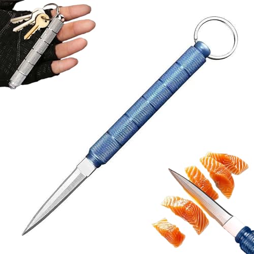 BIUBIULOVE Multifunktionales Tragbares Messer, Mehrzweck-Obstmesser Für Den Außenbereich Mit Scheide, Mini-Stabmesser, Multifunktionales Kochmesser Für Abenteuer Im Freien (Blau) von BIUBIULOVE