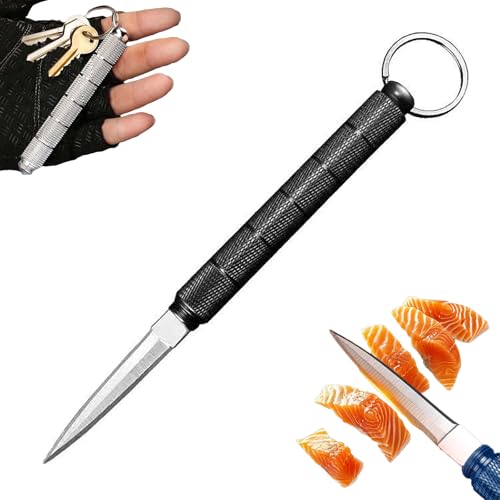 BIUBIULOVE Multifunktionales Tragbares Messer, Mehrzweck-Obstmesser Für Den Außenbereich Mit Scheide, Mini-Stabmesser, Multifunktionales Kochmesser Für Abenteuer Im Freien (Schwarz) von BIUBIULOVE