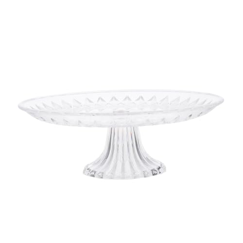 BIUDECO 1 Stück Transparente Obstplatte Servierplatte für Desserts Kuchen und Obst für Partys Hochzeiten Ktv und Hotels Hochwertiges Langlebiges Material von BIUDECO