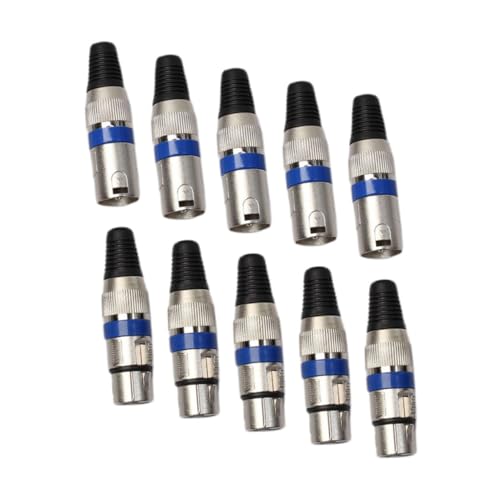 BIUDECO 10 Stück Männlich zu Weiblich Audio Kabel Pin Stereo Mikrofon Adapter für Klare Klangübertragung Studios und Live Streaming von BIUDECO