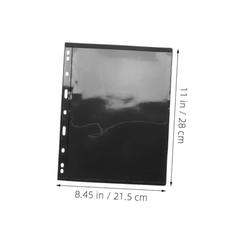 BIUDECO 10 Stück Teiliges Sammelalbum Einlegeblätter Schwarz Beidseitig für Briefmarken Banknoten Dokumente Stabile Aufbewahrung Lose Blattbindung Schutz vor Beschädigung Erweiterbar von BIUDECO