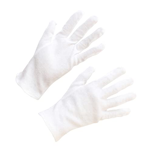 BIUDECO 12 Paare Baumwollhandschuhe für Schmuck und Schutz Rutschfeste Atmungsaktive Arbeitshandschuhe für Gartenarbeit Reinigungsarbeiten und Industrielle Anwendungen von BIUDECO