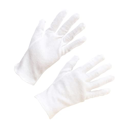 BIUDECO 12 Paare Baumwollhandschuhe für Schmuckinspektion Schutz und Arbeitshandschuhe Rutschfest für Gartenarbeit und Industrielle Anwendungen Kleine von BIUDECO