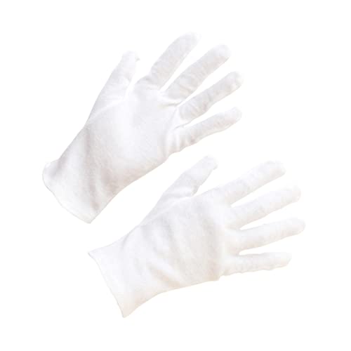 BIUDECO 12 Paare Schutz Handschuhe aus Baumwolle Feuchtigkeitsspendende Rutschfeste Handschuhe für Schmuckinspektionen Gartenarbeit und Haushalt Große Atmungsaktiv Wiederverwendbar von BIUDECO