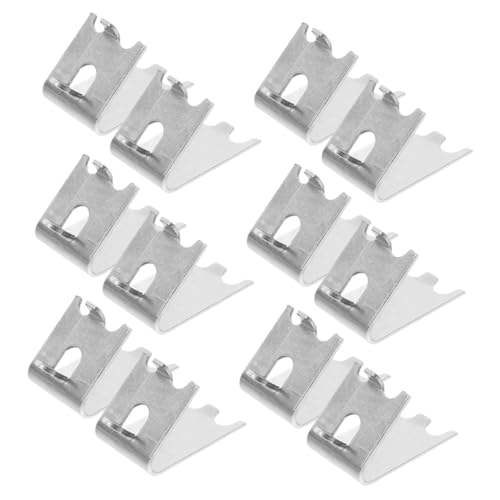 BIUDECO 12 Stück Kühlschrank Regalhalterung Clips Robuste Metallklemmen Verstellbare Regalstützen für Gefrierschrank Getränkekühler Gewerbliche und Private Lagerorganisation von BIUDECO