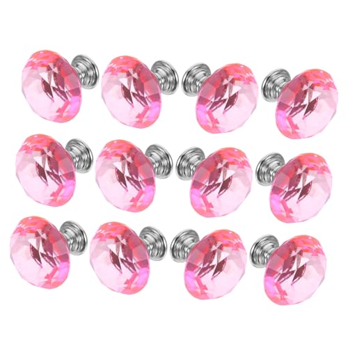 BIUDECO 12 Stück Teiliges Kristallglas Türknäufe in Silber Rosa mit Schrauben Dekorative Schrankgriffe für Kommode Kleiderschrank und Eleganter Facettenschliff Einfache Montage BIUDECO 12 Stück Teiliges Kristallglas Türknäufe in Silber Rosa mit Schrauben Dekorative Schrankgriffe für Kommode Kleiderschrank und Eleganter Facettenschliff Einfache Montage von BIUDECO