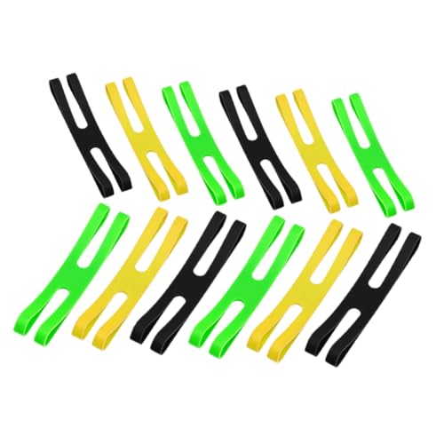 BIUDECO 12 Stück Teiliges Lunchbox Band Flexiblem Wiederverwendbarem Silikon H Form Elastische Tragbare Fixierbänder für Besteck und Lebensmittelbehälter für Büro Schule und Outdoor von BIUDECO