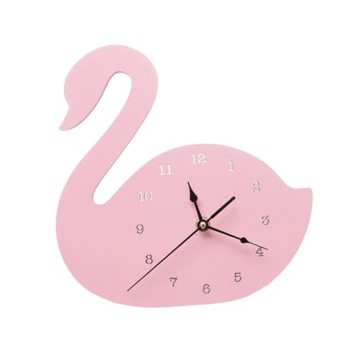 BIUDECO 1stück Schwanenförmige Leise Wanduhr Aus Holz Dekorative Wanduhr Für Kinderzimmer Und Schlafzimmer Ohne Batterie Wanddekoration Rosa BIUDECO 1stück Schwanenförmige Leise Wanduhr Aus Holz Dekorative Wanduhr Für Kinderzimmer Und Schlafzimmer Ohne Batterie Wanddekoration Rosa von BIUDECO