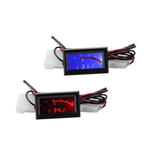 BIUDECO 2 Stück Eingebettetes Thermometer mit Klarem LCD Langlebig Leicht und Tragbar Präzise Temperaturanzeige für Zuhause und Gastronomie Geeignet für Heizungsrohre und von BIUDECO