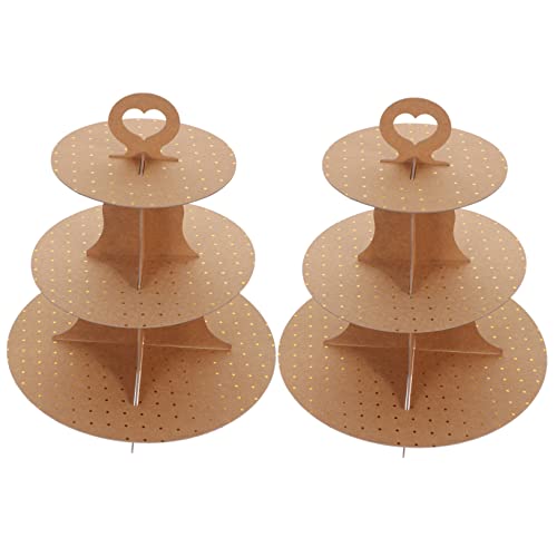 BIUDECO 2 Stück Teiliges Cake Tower Mehrstöckiges Papier Cake Display Regal Lagig Stabiler Tortenturm für Partys Familienbankette Kuchenpräsentation Hochwertiges Papiermaterial BIUDECO 2 Stück Teiliges Cake Tower Mehrstöckiges Papier Cake Display Regal Lagig Stabiler Tortenturm für Partys Familienbankette Kuchenpräsentation Hochwertiges Papiermaterial von BIUDECO