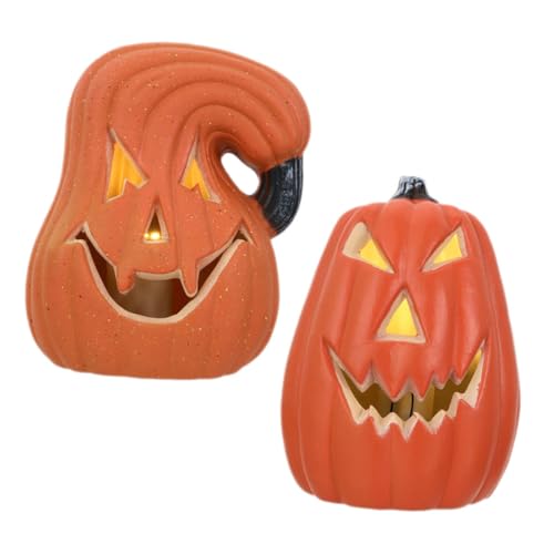 BIUDECO 2 Stück Teiliges Halloween Kürbis Dekor ohne Licht Realistische Motive Dekorative Herbstdeko für Innen Halloween Party Tisch und Fenster Wiederverwendbar Stimmungsvolle Prop BIUDECO 2 Stück Teiliges Halloween Kürbis Dekor ohne Licht Realistische Motive Dekorative Herbstdeko für Innen Halloween Party Tisch und Fenster Wiederverwendbar Stimmungsvolle Prop von BIUDECO