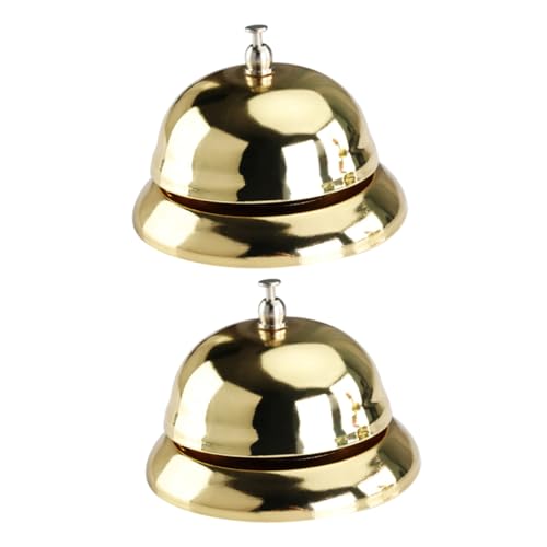 BIUDECO 2 Stück Teiliges Handdruck Tischklingel Klassische Serviceglocke mit Klarem Klang Kompakt und Leicht für Restaurant Küche Hotel Bar und Empfangstresen BIUDECO 2 Stück Teiliges Handdruck Tischklingel Klassische Serviceglocke mit Klarem Klang Kompakt und Leicht für Restaurant Küche Hotel Bar und Empfangstresen von BIUDECO