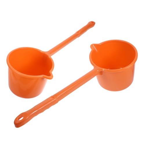 BIUDECO 2 Stück Teiliges Kunststoff Wasserlöffel mit Langem Ergonomischem Griff Sanfter Wasserschöpfer für Bad Dusche und Haarwäsche Vielseitig Einsetzbar für Haushalt und Garten Weiche von BIUDECO