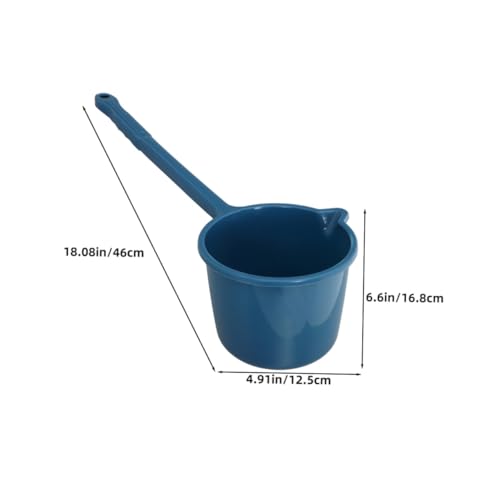 BIUDECO 2 Stück Teiliges Plastiklöffel mit Langem Stiel und Ausguss Ergonomische Wasserschöpfkelle für Bad und Küche Spritzgeschützte Schöpfkelle zum Haarewaschen und Wasser Schöpfen von BIUDECO