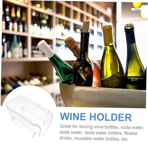 BIUDECO 2 Stück Transparentes Weinregal Weinflaschenhalter aus Platzsparendes Flaschenorganizer für Zuhause für Weinliebhaber und von BIUDECO