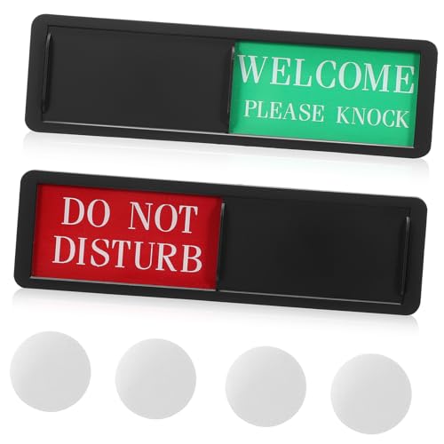 BIUDECO 2 Stück Türschilder Nicht Stören Schild Willkommen Bitte Schild Einfache Anwendung für Büro Zuhause und Hotels Privacy mit Schiebefunktion von BIUDECO