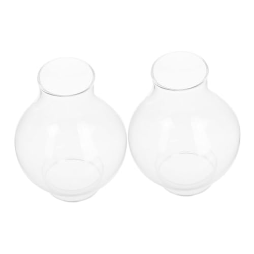 BIUDECO 2stücke Glas-lampenschirm Ersatz-Glas Für Sturmlaternen Transparenter Glasschirm Winddicht Passend Für Kronleuchter Pendelleuchten Und Wandleuchten von BIUDECO