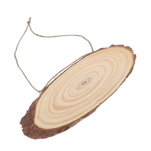 BIUDECO 2stücke Naturholzscheiben Oval Unbehandelt Für DIY Dekoration Graffiti Holz Scheiben Hängende Ornamente Aus Holz Für Partydekoration von BIUDECO