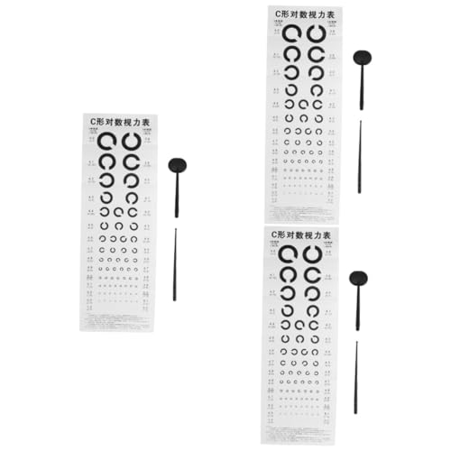 BIUDECO 3 Sätze Standard Sehtest Chart aus Wasserdichtem PVC mit Okkluder und Teleskopischem Stab für und Kleine Kliniken zur Visuellen Prüfung BIUDECO 3 Sätze Standard Sehtest Chart aus Wasserdichtem PVC mit Okkluder und Teleskopischem Stab für und Kleine Kliniken zur Visuellen Prüfung von BIUDECO