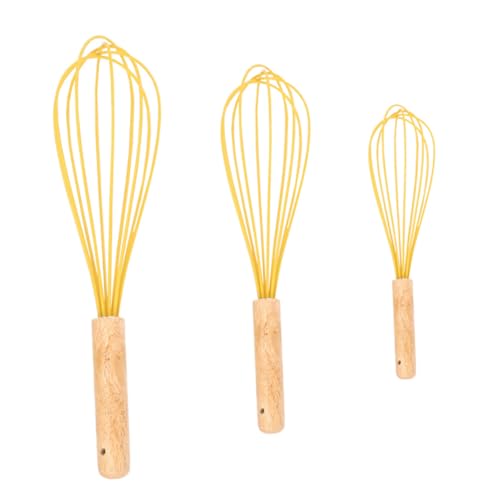 BIUDECO 3 Stück Silikon Backschneebesen mit Holzgriff Multifunktionale Rührbesen für Eier Sahne und Teig für Küche und Backen BIUDECO 3 Stück Silikon Backschneebesen mit Holzgriff Multifunktionale Rührbesen für Eier Sahne und Teig für Küche und Backen von BIUDECO