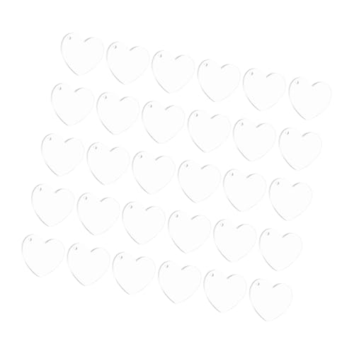BIUDECO 30 Stück Transparente Diy Herzen mit Loch für Kreative Projekte und Hochzeiten für Bastelarbeiten und Schmuckherstellung BIUDECO 30 Stück Transparente Diy Herzen mit Loch für Kreative Projekte und Hochzeiten für Bastelarbeiten und Schmuckherstellung von BIUDECO