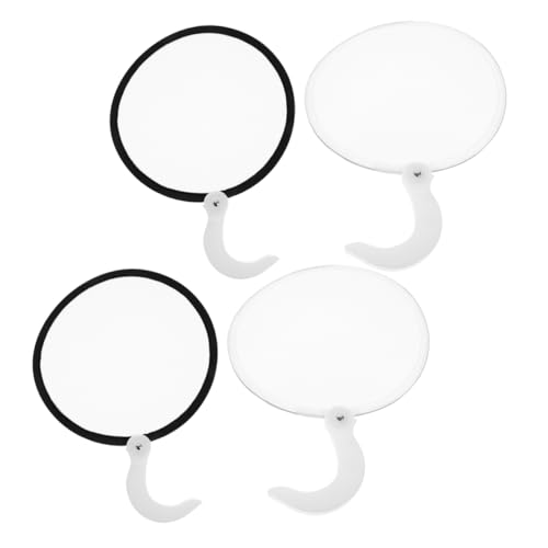 BIUDECO 4stücke Faltbare Handfächer Leichte Runde Sommerfächer Für Hochzeiten Und Festivals Tragbar Und Elegant Für Heiße Und Dekoration von BIUDECO