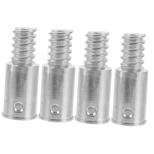 BIUDECO 4 Stück Metall Gewindeende Ersatz für Besenstiel American Style Gewindeverbindung Kompatibel mit Verlängerungsstangen Vielseitig Einsetzbar Robust und Einfach zu Montieren von BIUDECO
