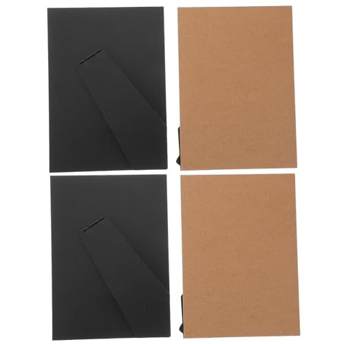 BIUDECO 4 Stück Schwarze Foto Rückwand mit Easel Stand DIY Stütze für Tischdisplay Vielseitig Einsetzbar für Vertikale und Horizontale Präsentation von Bildern und Fliesen von BIUDECO