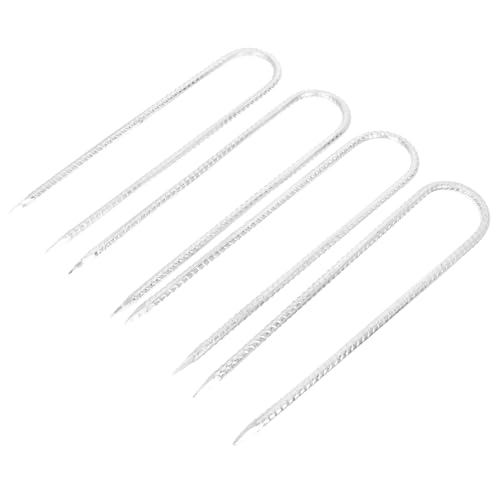 BIUDECO 4 Stück Teiliges Bodenanker aus Verzinktem Stahl U Förmige Erdanker zur Trampolinbefestigung Stabiler Trampolin Sicherung für Outdoor Camping Schaukel und Gartenzubehör von BIUDECO