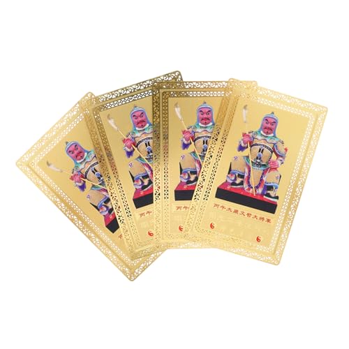 BIUDECO 4 Stück Teiliges Feng Shui Tai Sui Amulett Robustem Kupfer Detaillierte Gravuren für Schutz Harmonie und Wohlstand Traditionelle Glückskarte für Pferdegeburtstagsjahr von BIUDECO
