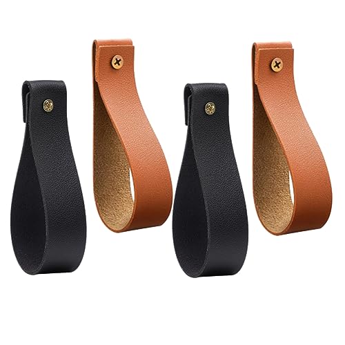 BIUDECO 4 Stück Vorhangstangen Halter aus Kunstleder Wandhängende Riemen im Boho Stil für Vorhänge Handtücher und für Wohnzimmer Schlafzimmer Küche und Bad Dunkelbraun Schwarz BIUDECO 4 Stück Vorhangstangen Halter aus Kunstleder Wandhängende Riemen im Boho Stil für Vorhänge Handtücher und für Wohnzimmer Schlafzimmer Küche und Bad Dunkelbraun Schwarz von BIUDECO