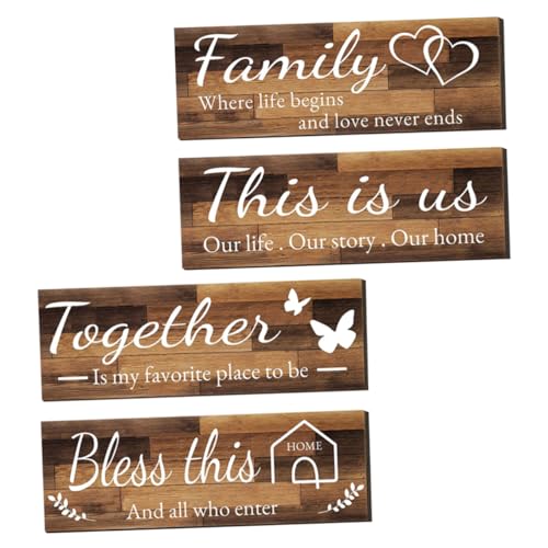 BIUDECO 4stücke Holzschilder Für Wanddekoration Inspirierende Zitate Rustikale Holzbretter Schild Zum Aufhängen Für Wohnzimmer Und Schlafzimmer Motivierende Wandtafel Für Zuhause Und BIUDECO 4stücke Holzschilder Für Wanddekoration Inspirierende Zitate Rustikale Holzbretter Schild Zum Aufhängen Für Wohnzimmer Und Schlafzimmer Motivierende Wandtafel Für Zuhause Und von BIUDECO