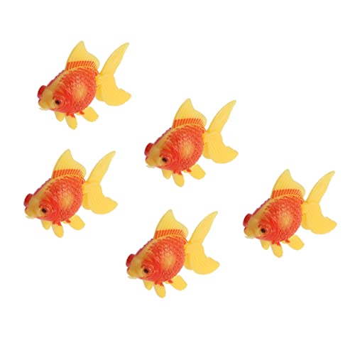 BIUDECO 5 Stück Künstliche Fische aus Kunststoff Lebensechte Aquarium Dekoration für Teich und Fischtank Realistische Ornamente für und Partys von BIUDECO