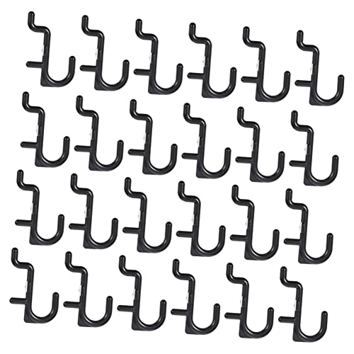 BIUDECO 50 Stück J Form Haken für Lochplatten Robuste Aufbewahrungshaken aus Hochwertigem Kunststoff zur Optimalen Organisation von Werkzeug und Zubehör für Garage und Zuhause von BIUDECO
