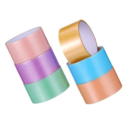 BIUDECO 6 Rollen Bunte Selbstklebende Perlenbänder Breit Lang Dekoratives DIY Klebeband für Kreative Bastelprojekte Leicht Anzuwenden und Vielseitig Einsetzbar von BIUDECO