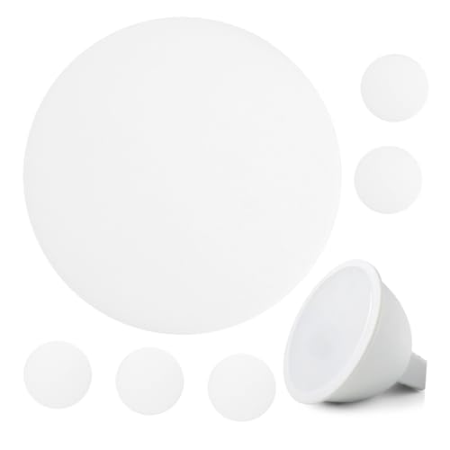 BIUDECO 6 Stück Spotlight Diy -materialien Lampenschirm Lichtdiffusorabdeckung Lampendiffusorabdeckung Deckenleuchten Abdecken Deckendiffusor Lampenabdeckung Deckenzubehör Plastik Weiß von BIUDECO