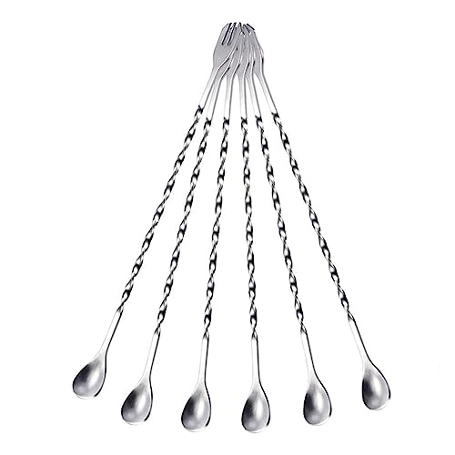 BIUDECO 6 Stück Teiliges Cocktail Rührlöffel aus Langlebig und Leicht mit Langem Ergonomischem Stiel Vielseitig für Cocktails Desserts und Getränke für Bar und Zuhause BIUDECO 6 Stück Teiliges Cocktail Rührlöffel aus Langlebig und Leicht mit Langem Ergonomischem Stiel Vielseitig für Cocktails Desserts und Getränke für Bar und Zuhause von BIUDECO