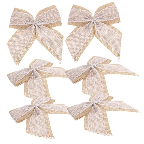 BIUDECO 6 Stück Teiliges Große Handgefertigte Spitzen Juteschleifen Rustikale DIY Geschenkverpackungsschleifen für Geschenke Baumornamente Party und Hochzeitsdekoration BIUDECO 6 Stück Teiliges Große Handgefertigte Spitzen Juteschleifen Rustikale DIY Geschenkverpackungsschleifen für Geschenke Baumornamente Party und Hochzeitsdekoration von BIUDECO