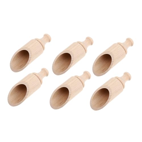 BIUDECO 6 Stück Teiliges Holzlöffel für Milchpulver und Glatte Kanten Vielseitig Einsetzbare Kleine Teelöffel für Küche und Bad Praktische Portionierhilfe von BIUDECO