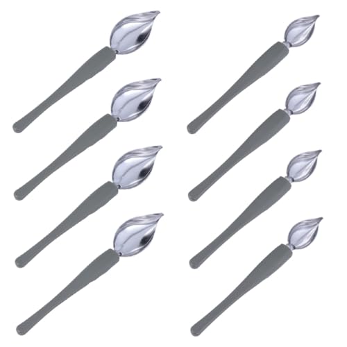 BIUDECO 8 Stück Teiliges Edelstahl Dekorationslöffel Sauce Plating Spoon und Painting Pencil Vielseitig für Kuchen Desserts und Restaurant Teller Garnierung Praktische Größenmix für von BIUDECO