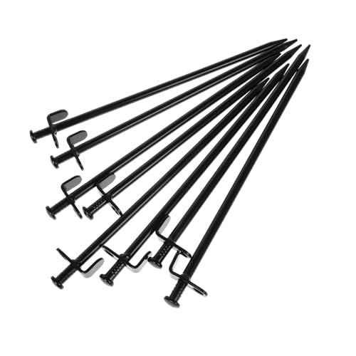 BIUDECO 8 Stück Teiliges Zeltheringe aus Schwerem Stahl Extra und Robuste Camping Erdnägel für Strand Schnee Rasen Zuverlässige Bodenanker für Zelte und Planen im Outdoor Bereich von BIUDECO