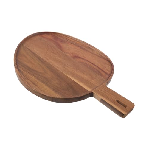 BIUDECO Acacia Holz Servierplatte Natürliches Frühstückstablett Pizza Sushi Steak Brot Holz Tablett Stilvolles Küchen und Party Serviertablett mit Glatter Oberfläche von BIUDECO
