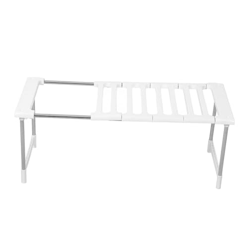 BIUDECO Ausziehbares Einlagiges Mikrowellen Regal mit Ablauflöchern Rostfreiem und Kunststoff Verstellbarer Küchenhalter für Arbeitsplatte Multifunktionaler Herdständer für Moderne von BIUDECO