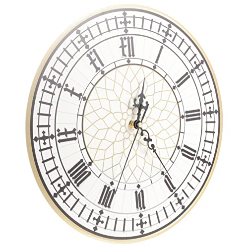 BIUDECO Runde Wanduhr Aus Pu-Material Elegante Büro- Und Heimdekoration Uhr Für Wohnzimmer Und Schlafzimmer von BIUDECO